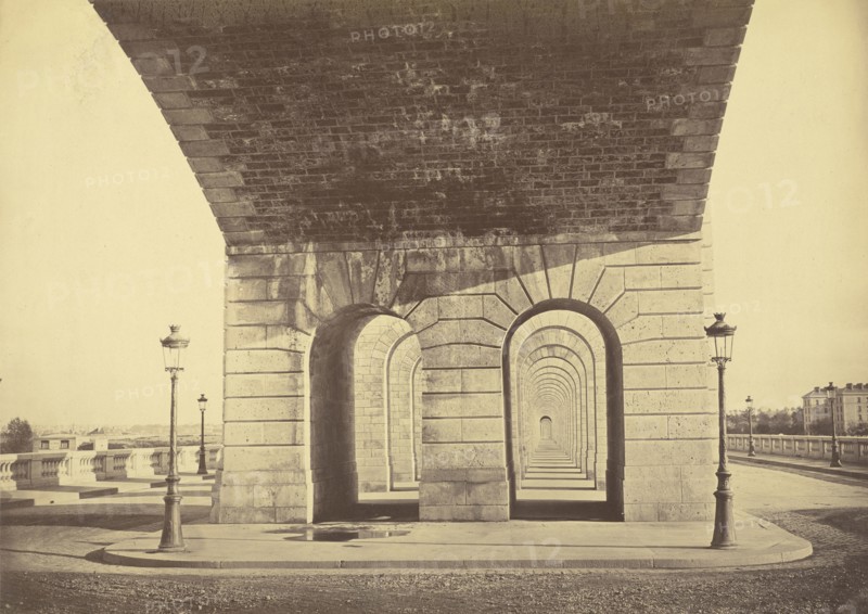 Pont du Point du Jour; Auguste Hippolyte Collard, French, 1812 - 1885,1897, 1863,1866; Albumen silver print