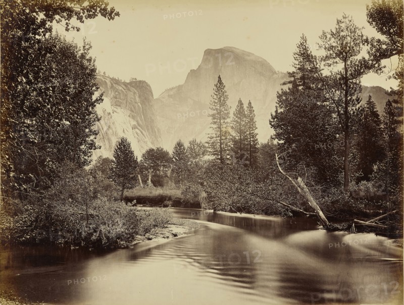 The Half Dome, 4,953 feet, Yosemite, Cal; Carleton Watkins, American, 1829 - 1916, negative about 1865 - 1872; print about 1882
