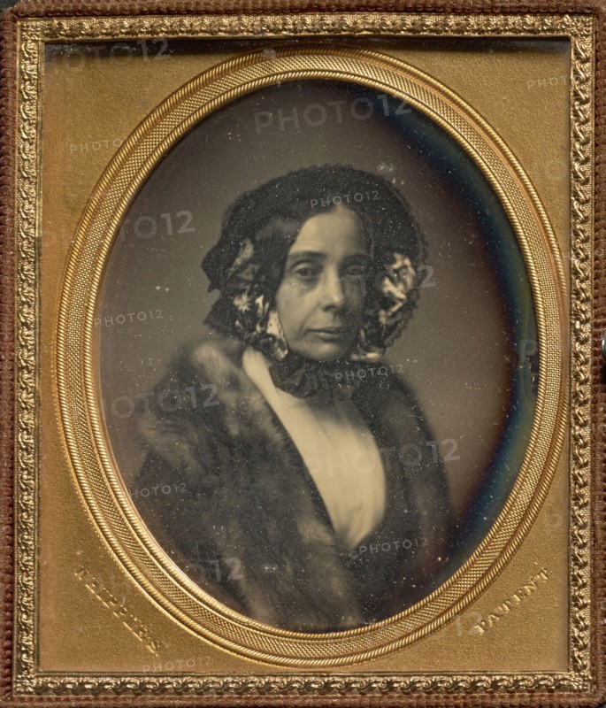 Portrait of a Middle-aged Woman in Bonnet and Fur Wrap; J.A. Whipple, American, 1822 - 1891, 1846 - 1853; Daguerreotype