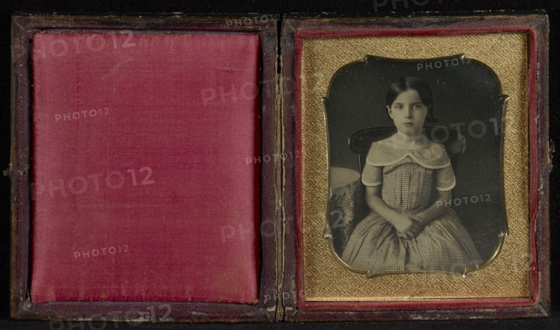 Portrait of a Seated Girl; American; about 1845; Daguerreotype