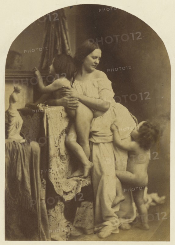 The Madonna and Child with St. John the Baptist; Oscar Gustave Rejlander, British, born Sweden, 1813 - 1875, about 1860