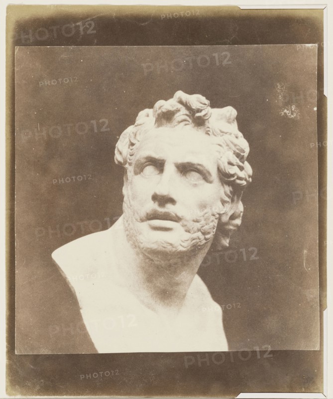 Bust of Patroclus; William Henry Fox Talbot, English, 1800 - 1877, before February 7, 1846; Salted paper print; 17.8 × 16 cm