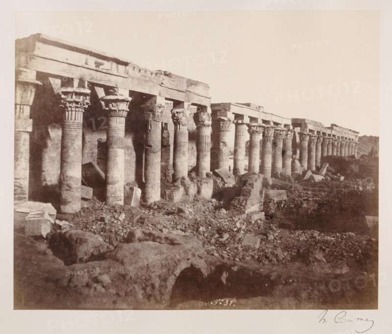 Le Toutmoséion; Henry Cammas, French, 1813 - 1888, Philoe, Egypt; negative 1860; print about 1862; Albumenized salted paper