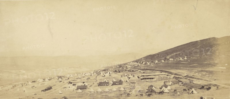 Camp of the 4th Light Dragoons, Officers Quarters; Roger Fenton, English, 1819 - 1869, 1855; published April 5, 1856