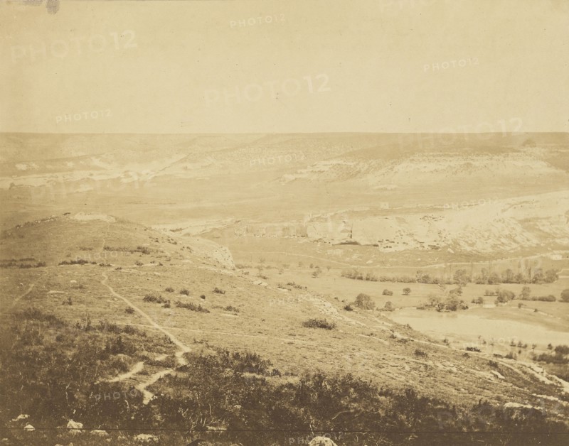 Valley of Inkermann II; Roger Fenton, English, 1819 - 1869, 1855; published February 29, 1856; Salted paper print; 20.5 × 26 cm