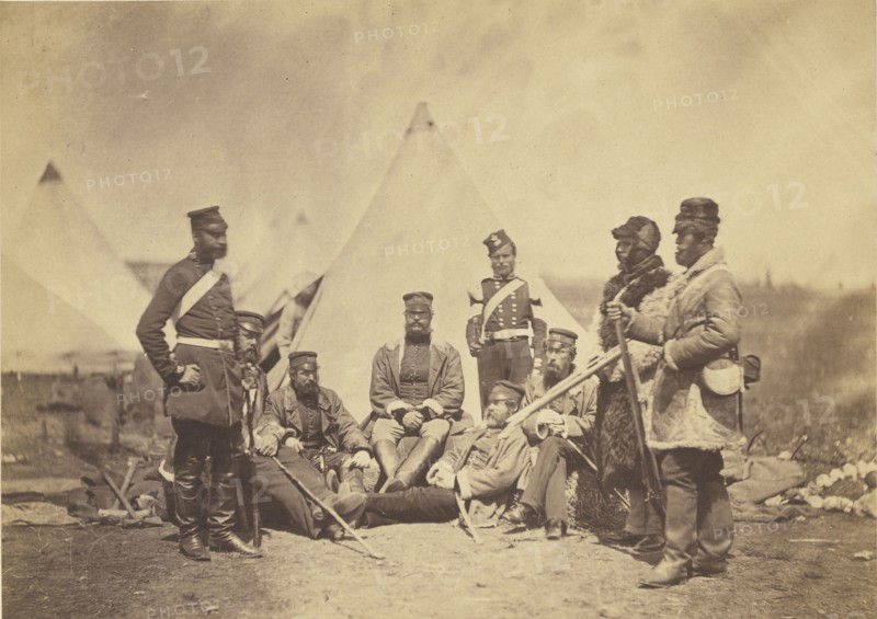 Officers and Men of the 89th Regiment; Roger Fenton, English, 1819 - 1869, 1855; published March 25, 1856; Salted paper print