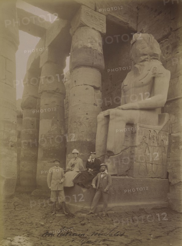 Group at Abydos; Antonio Beato, English, born Italy, about 1835 - 1906, about 1885; Albumen silver print