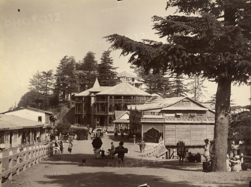 Departure of English Mail from Post Office, Simla; Lala Deen Dayal, Indian, 1844 - 1905, 1885 - 1887; Albumen silver print