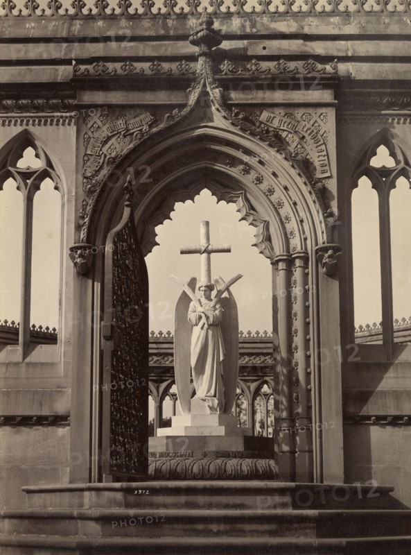Entrance to The Memorial Well with a Statute of an Angel, Cawnpore; Lala Deen Dayal, Indian, 1844 - 1905, 1888; Albumen silver
