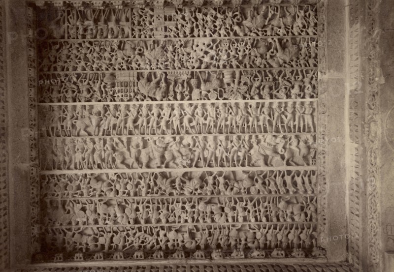 Marble Carved Ceiling, Jain Temple; Lala Deen Dayal, Indian, 1844 - 1905, 1883 -1884; Albumen silver print