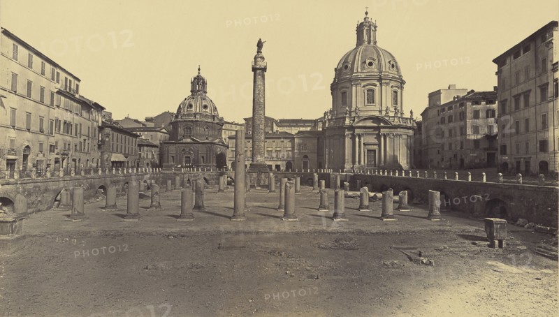 Forum of Trajan, Rome, Italy; Robert Macpherson, Scottish, 1811 - 1872, 1860s; Albumen silver print