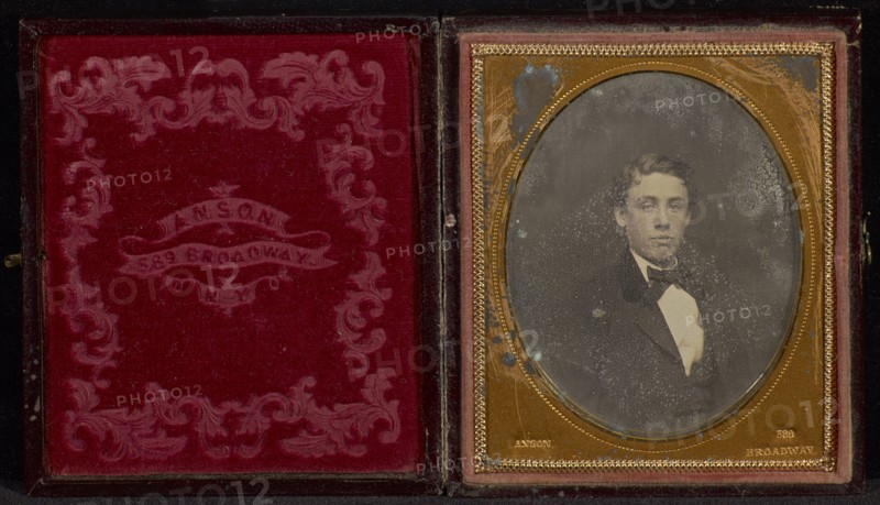 Portrait of a Young Man; Rufus Anson, American, active New York 1851 - 1867, about 1852 - 1853; Daguerreotype, hand-colored