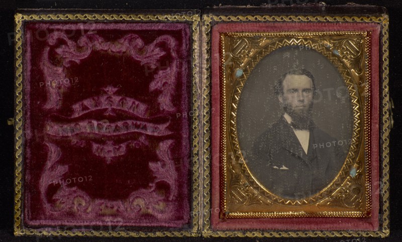 Portrait of Man with Chin Beard; Attributed to Rufus Anson, American, active New York 1851 - 1867, 1852 - 1858; Daguerreotype