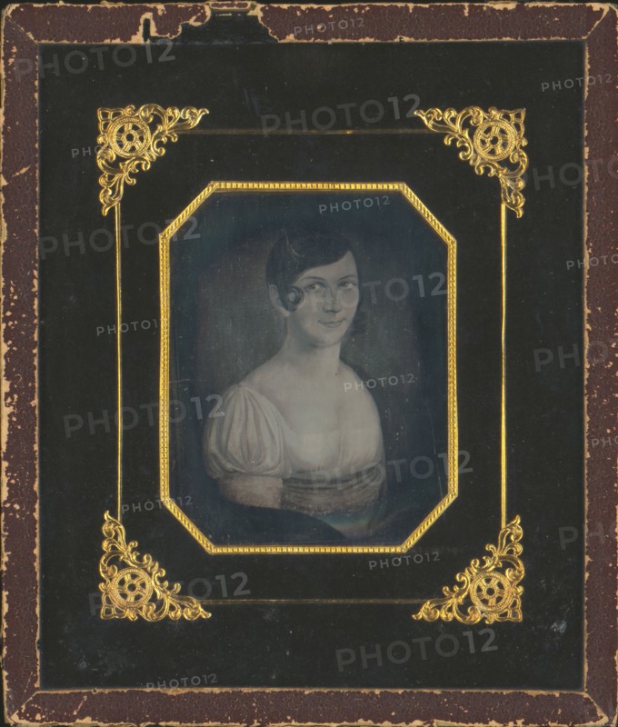 Painted Portrait of Frau Hartje Müller; German; about 1845; Daguerreotype, hand-colored