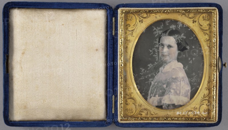 Portrait of a Young Woman; American; about 1850; Daguerreotype, hand-colored