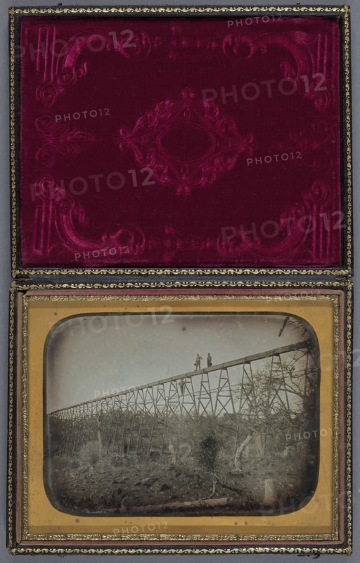 Flume Near the North Fork of the American River; American; late 1849; Daguerreotype