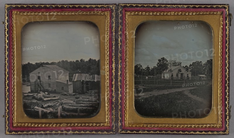 Lumber Mill and House; about 1855; Daguerreotype