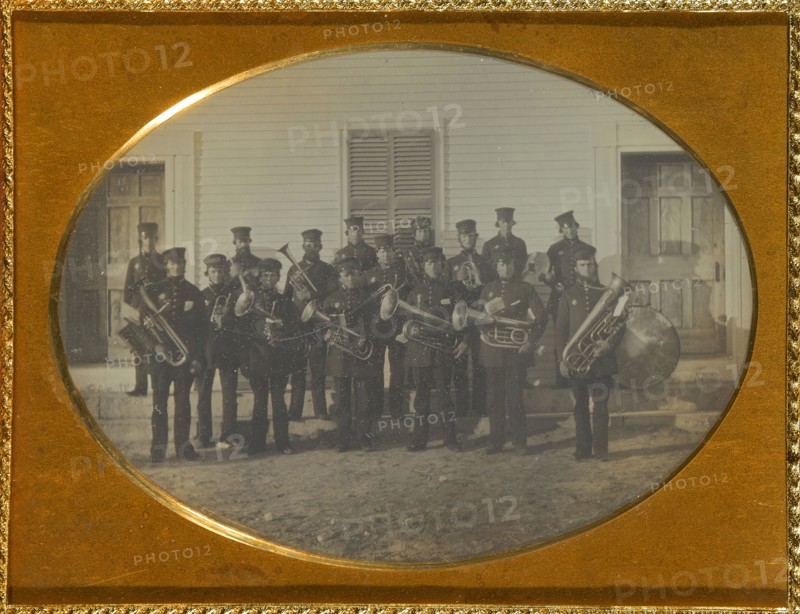Portrait of a Brass Band; American; 1850 - 1855; Daguerreotype