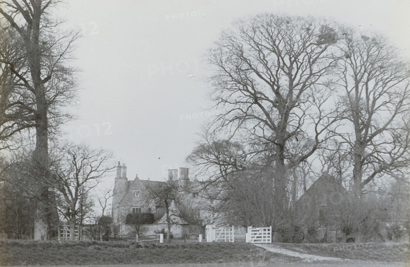 Kelmscott Manor. From the Meadows; Frederick H. Evans, British, 1853 - 1943, 1896; Lantern slide; 4.4 x 6.7 cm