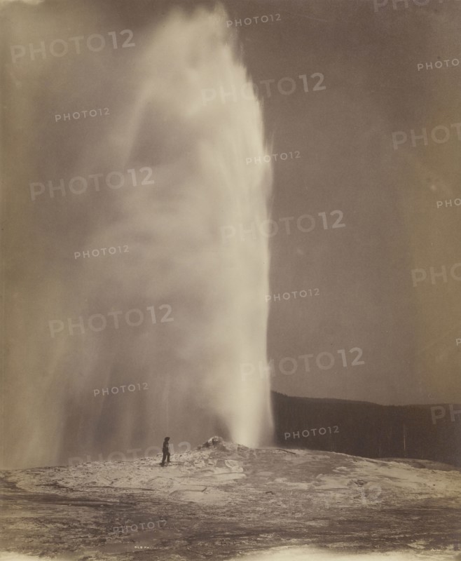 Old Faithful; William Henry Jackson, American, 1843 - 1942, Yellowstone National Park, Wyoming, United States; 1870; Albumen