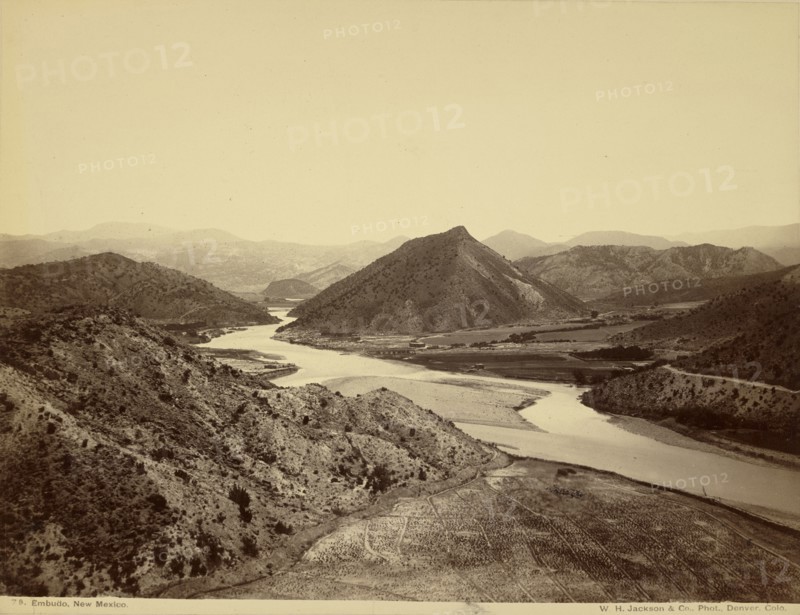 Embudo, New Mexico; William Henry Jackson, American, 1843 - 1942, about 1882; Albumen silver print