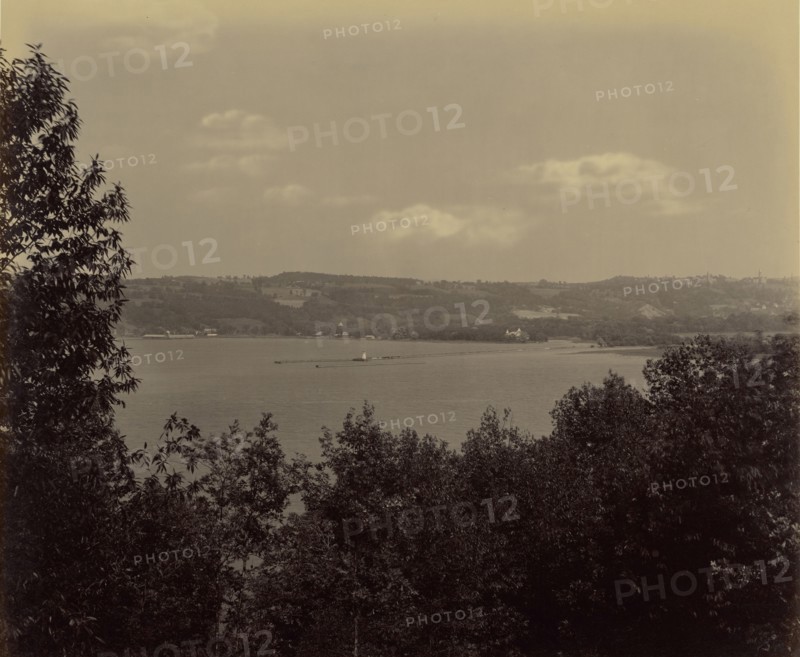 Cayuga Lake Towards Ithaca; William H. Rau, American, 1855 - 1920, n.d; Albumen silver print