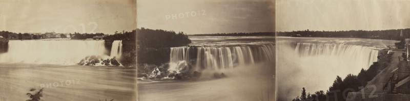 Niagara Falls Three-Part Panorama; after 1873; Albumen silver print