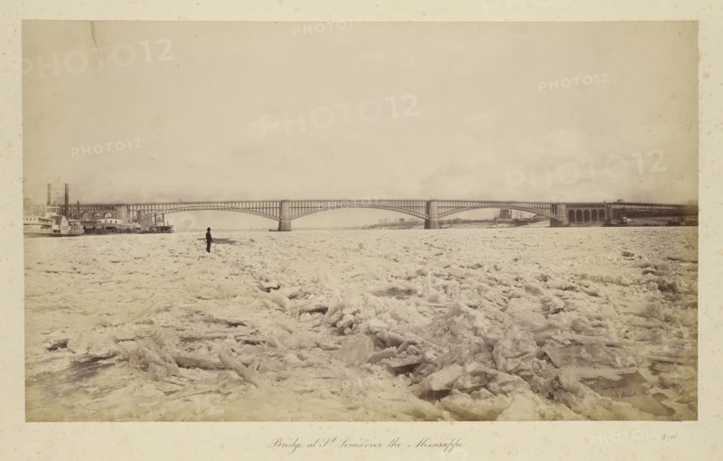Bridge at St. Louis over the Mississippi; Robert Benecke, American, born Germany, 1835 - 1903, St. Louis, Missouri, United