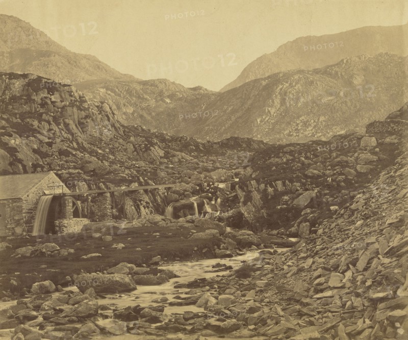 Mountains at the foot of Lake Ogwen, Wales; Roger Fenton, English, 1819 - 1869, n.d; Albumen silver print
