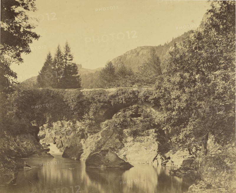 Pool below Pont y Pari, Bettway Coed, Wales; Roger Fenton, English, 1819 - 1869, n.d; Albumen silver print