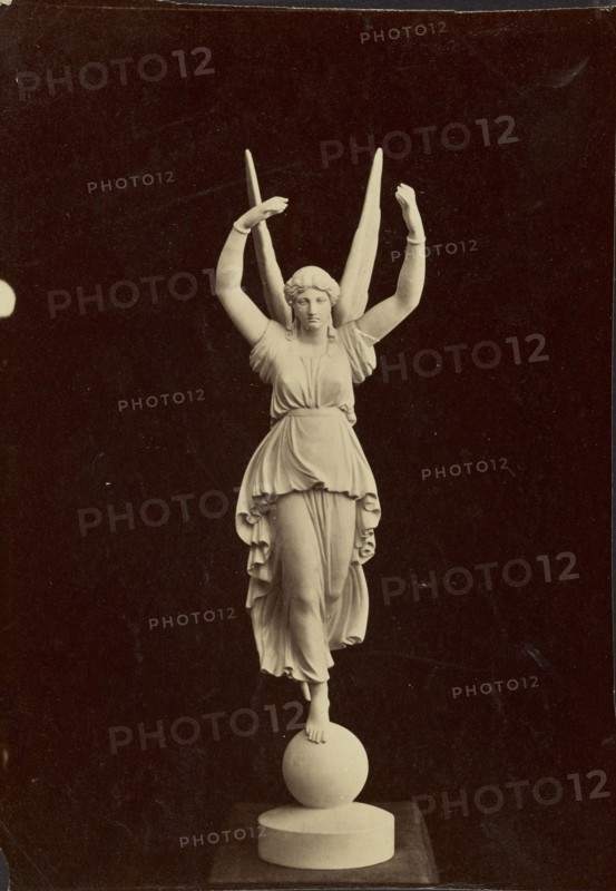 Statue of winged figure; about 1870 - 1890; Albumen silver print