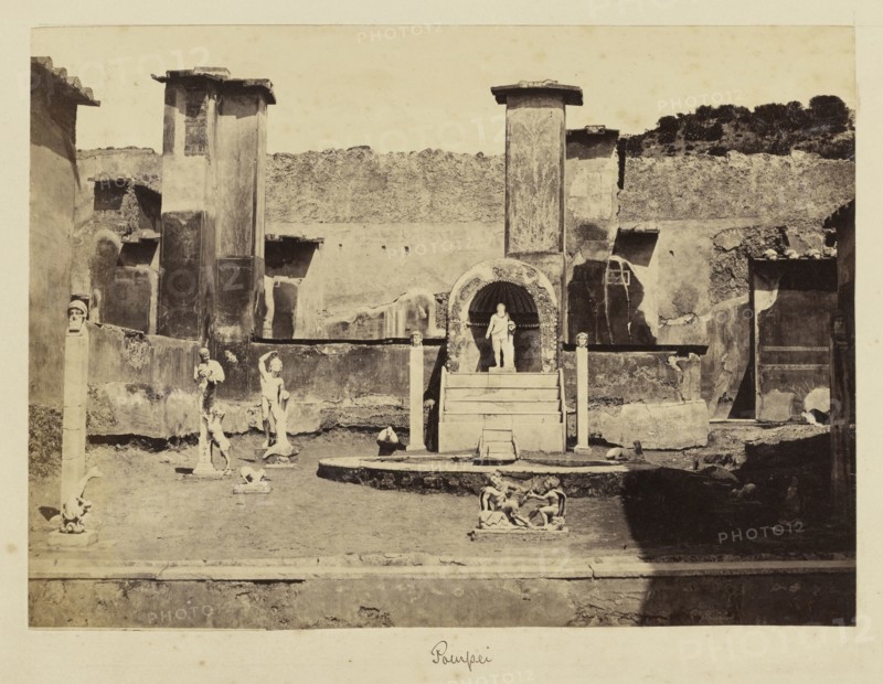 Pompei; Bisson Frères, French, active 1840 - 1864, Pompeii, Italy; about 1854 - 1864; Albumen silver print