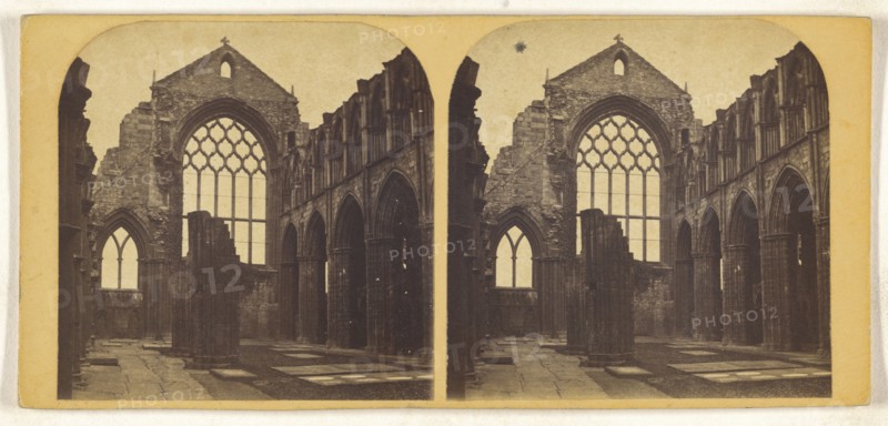 Abbey of Holyrood., East Window., British; about 1860; Albumen silver print