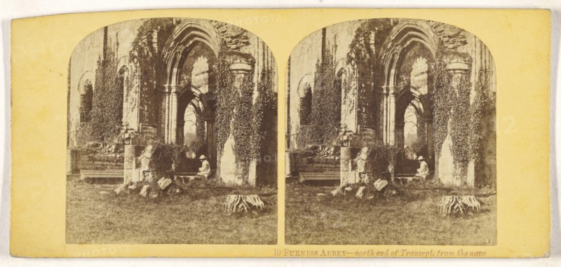 Furness Abbey - north end of Transept, from the nave; British; about 1860; Albumen silver print
