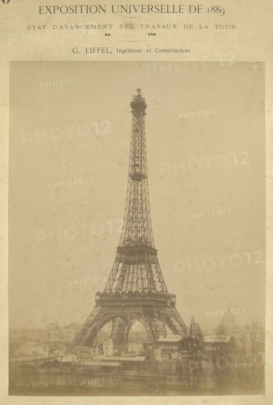 The Eiffel Tower; Louis-Émile Durandelle, French, 1839 - 1917, March 22, 1889; Albumen silver print