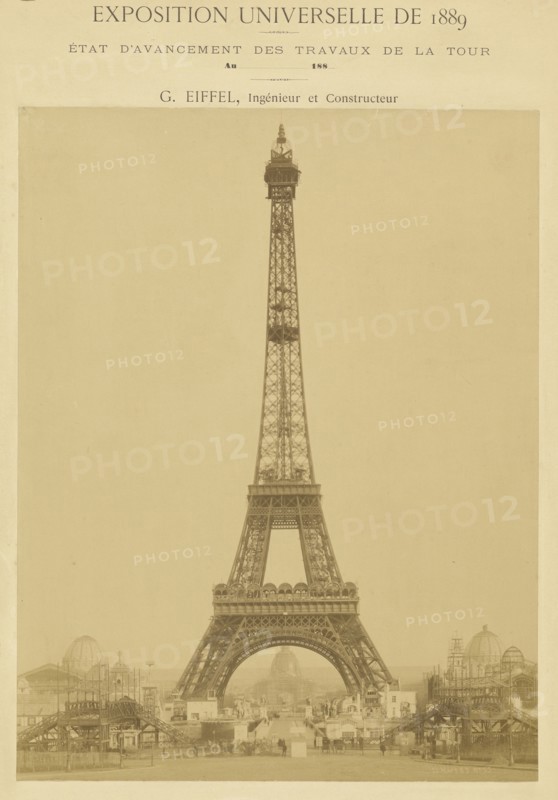 The Eiffel Tower; Louis-Émile Durandelle, French, 1839 - 1917, March 31, 1889; Albumen silver print