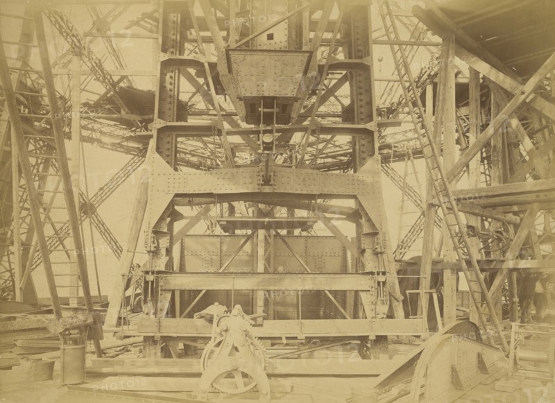 Elevator machinery; Louis-Émile Durandelle, French, 1839 - 1917, 1889; Albumen silver print