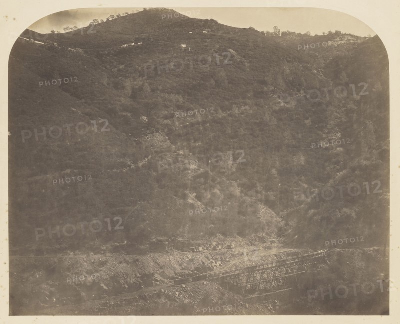 Railroad Bridge and Josephine; Carleton Watkins, American, 1829 - 1916, 1860; Salted paper print; 34.1 x 41.9 cm