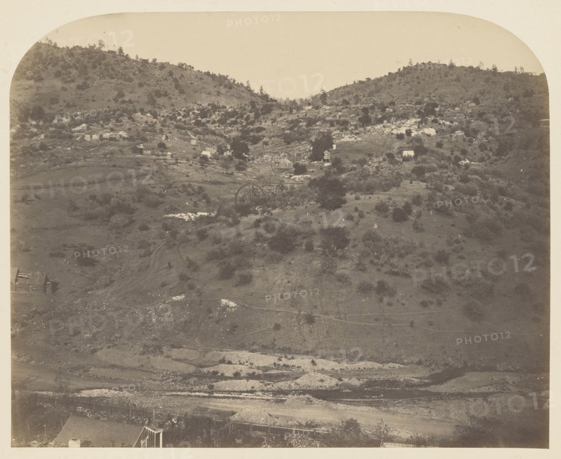 Mariposa Creek; Carleton Watkins, American, 1829 - 1916, 1860; Salted paper print; 33.2 x 41.3 cm 13 1,16 x 16 1,4 in