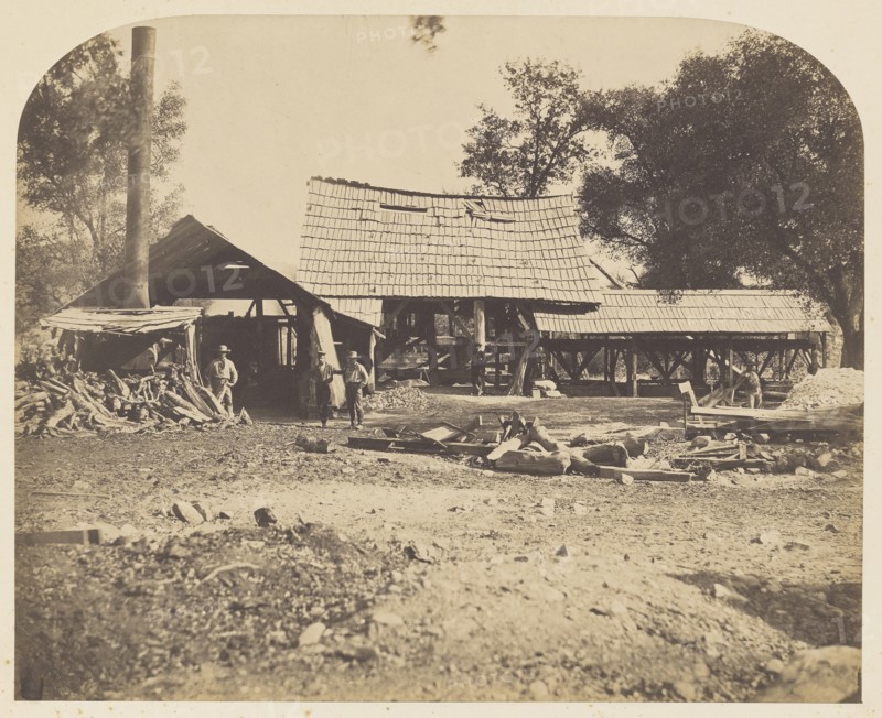 Guadalupe Mill; Carleton Watkins, American, 1829 - 1916, 1860; Salted paper print; 33.8 x 41.6 cm 13 5,16 x 16 3,8 in