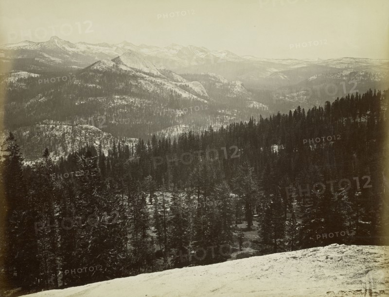 Merced Group from Sentinel Dome; Carleton Watkins, American, 1829 - 1916, 1865 - 1866; Albumen silver print