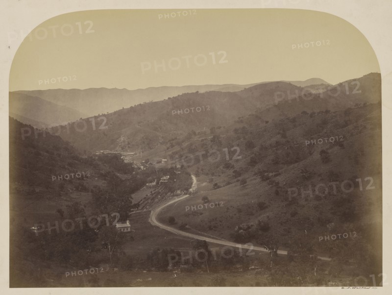 New Almaden; Carleton Watkins, American, 1829 - 1916, Santa Clara, California, United States; 1863; Albumen silver print