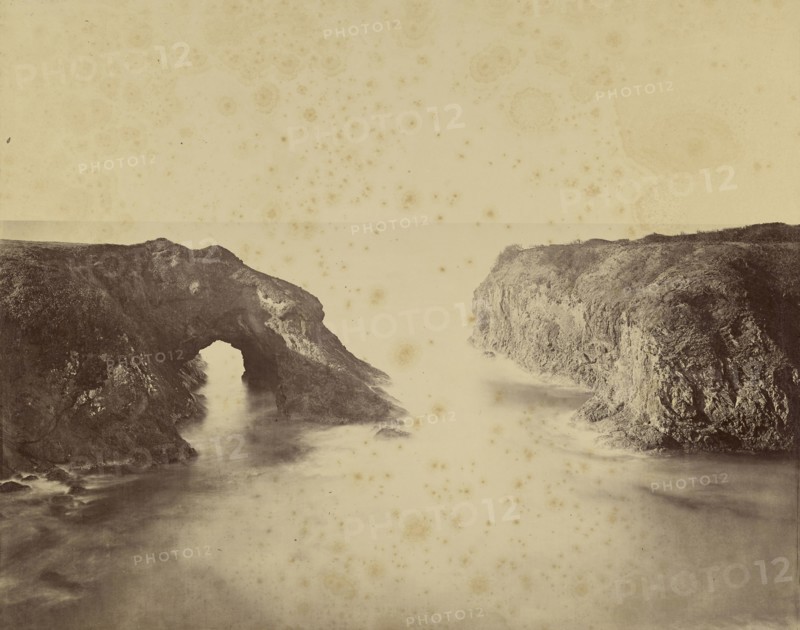 View of the Pacific Coast, Mendocino; Carleton Watkins, American, 1829 - 1916, post 1863; Albumen silver print