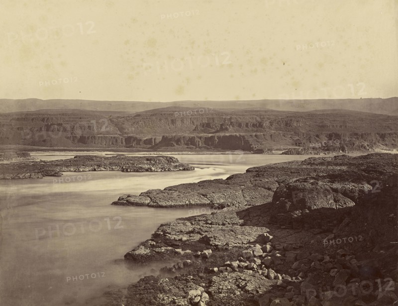 The Passage of the Dalles, Columbia River; Carleton Watkins, American, 1829 - 1916, Oregon, United States; 1867; Albumen silver