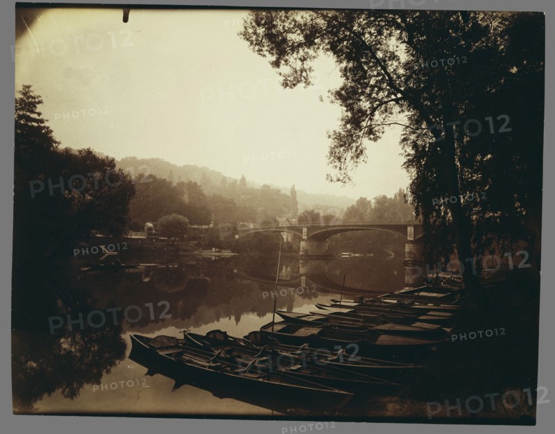 The Marne at La Varenne; Eugène Atget, French, 1857 - 1927, La Varenne, France; 1926; Gelatin silver printing-out paper print