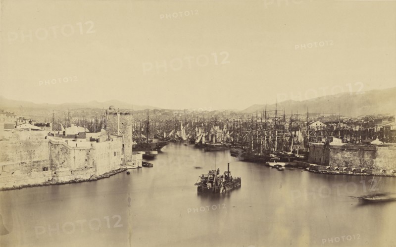 Marseilles; Édouard Baldus, French, born Germany, 1813 - 1889, Marseille, France; 1850 - 1860; Albumen silver print