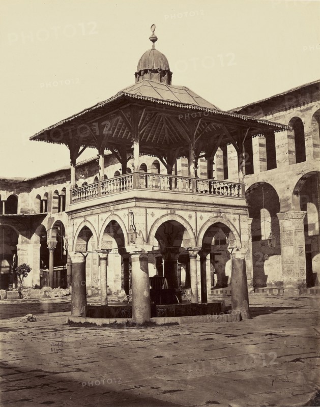 Fontaine a l'interieur de la Grande Mosque - Damas; Félix Bonfils, French, 1831 - 1885, Damascus, Syria; 1872; Albumen silver