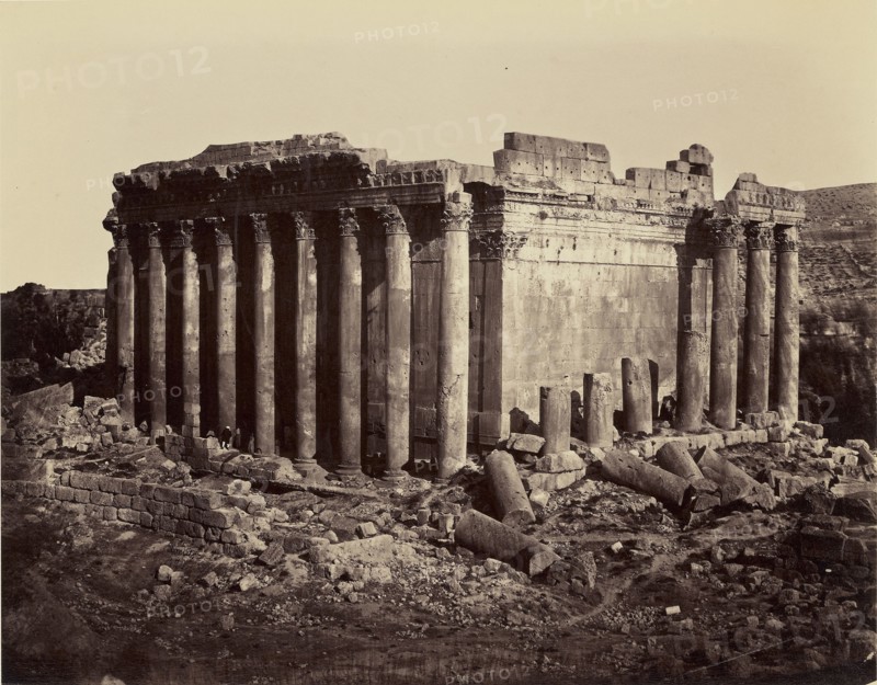 Temple de Jupiter - Balbek; Félix Bonfils, French, 1831 - 1885, Baalbek, Lebanon; 1872; Albumen silver print
