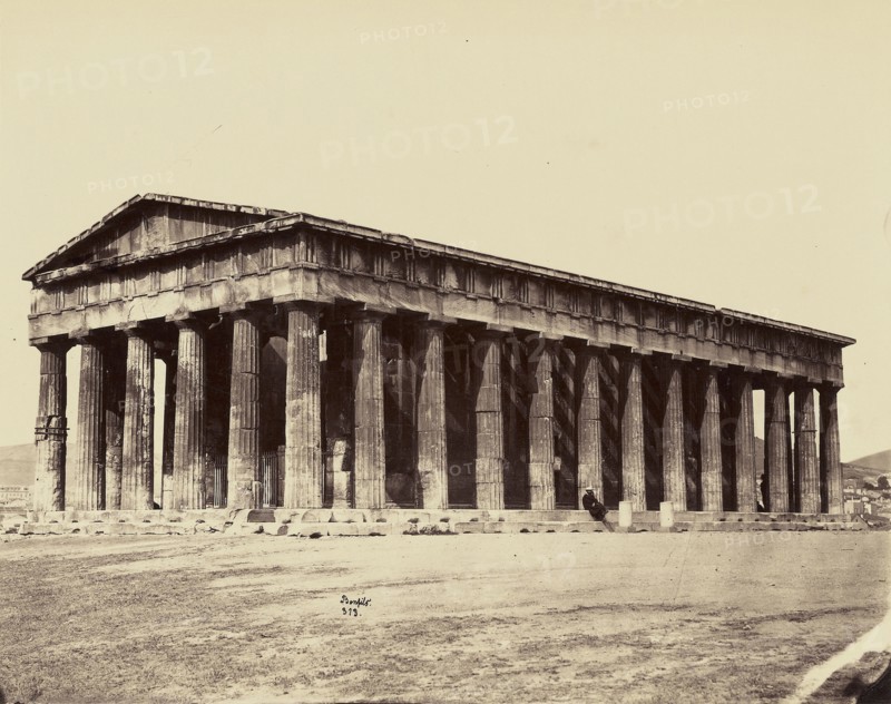 Temple de Thesee - Athenes. Hephaistion; Félix Bonfils, French, 1831 - 1885, Athens, Greece; 1872; Albumen silver print