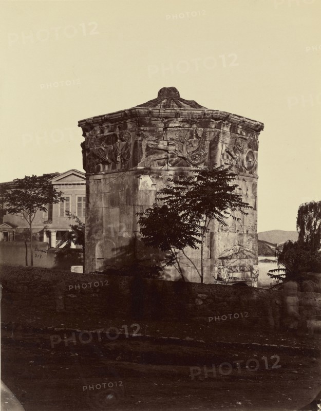 Tower of the Winds, Athens; Félix Bonfils, French, 1831 - 1885, Athens, Greece; 1872; Albumen silver print